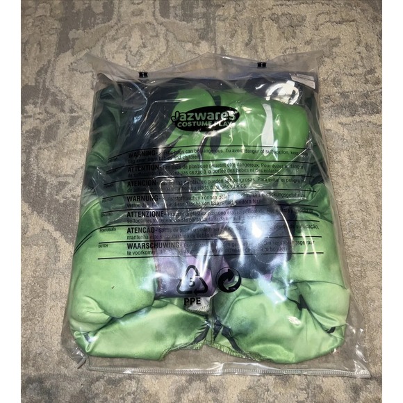 New Marvel Avengers Hulk Jumpsuit & Mask Youth Sz Medium 8 Halloween Costume - Picture 2 of 3